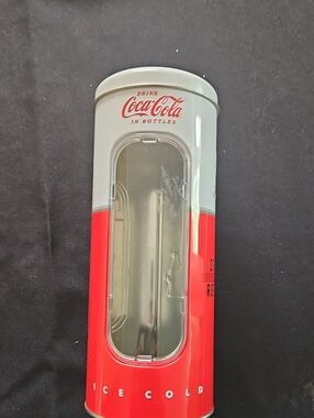 Coca Cola Red & White Retro Straw Holder